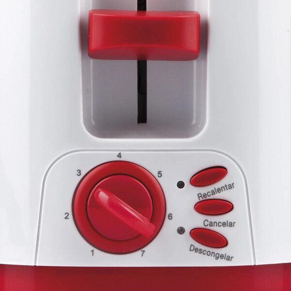 G3 Ferrari Tostapane 2 Fette Potenza 800W Pinze in Acciaio Inox 8 Livelli di Cottura colore Rosso/Bianco - G10179