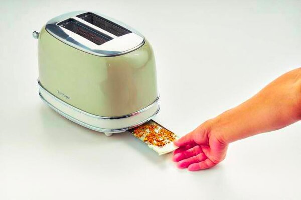 Ariete Tostapane 2 Fette Potenza 810 Watt 6 Livelli di Cottura Funzione scongelamento e Cassetto fondo Raccoglibriciole colore Beige - 155/03 Toast