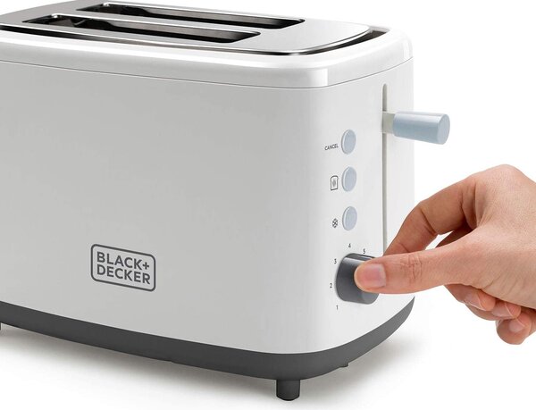 Black & Decker Tostapane 2 fette Potenza 820 Watt 7 Livelli di tostatura colore Bianco - BXTOA820E