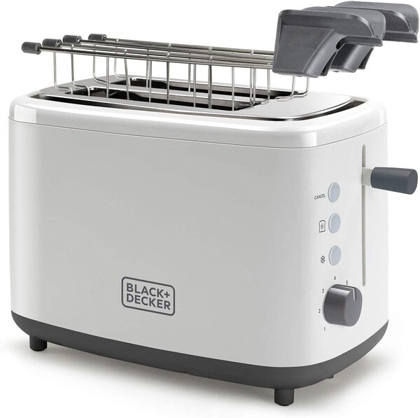 Black & Decker Tostapane 2 fette Potenza 820 Watt 7 Livelli di tostatura colore Bianco - BXTOA820E