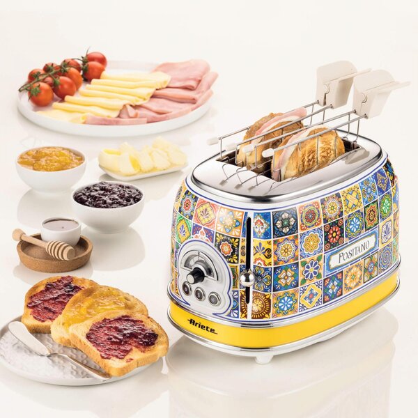 Ariete Tostapane 2 Fette Potenza 815 Watt 6 Livelli di Doratura + Funzione Defrost Estetica Positano - 00C01550PAR0