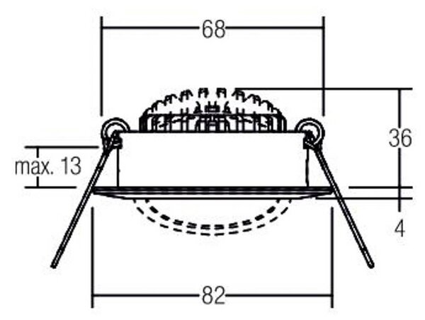 BRUMBERG BB03 Faretto da incasso LED Scatola di connessione on/off nero