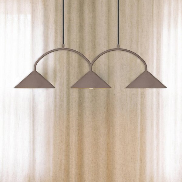 Globen Lighting Lampada a sospensione CURVE, dimmerabile, Marrone / Ruggine, Soggiorno / Sala da pranzo, Metallo, Vintage, Lampada a sospensione