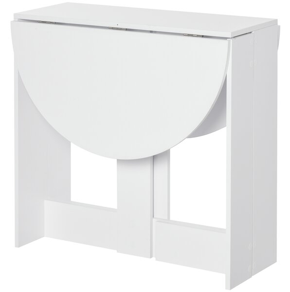 Best Choice Products Tavolo Da Pranzo Pieghevole Con Ruote – 3 Ripiani – Bianco – Portata 45 Kg – Dimensioni 132x80x77,5 Cm
