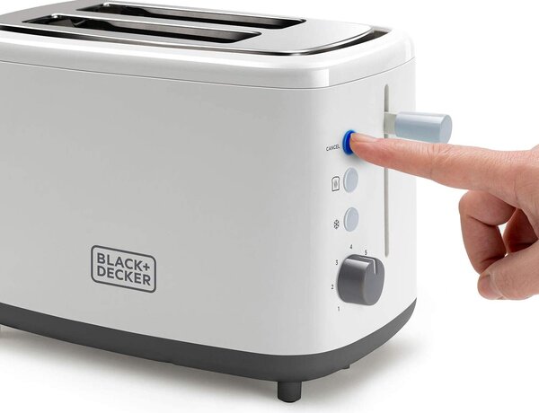 Black & Decker Tostapane 2 fette Potenza 820 Watt 7 Livelli di tostatura colore Bianco - BXTOA820E