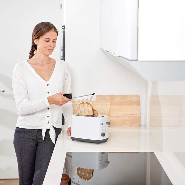 Black & Decker Tostapane 2 fette Potenza 820 Watt 7 Livelli di tostatura colore Bianco - BXTOA820E