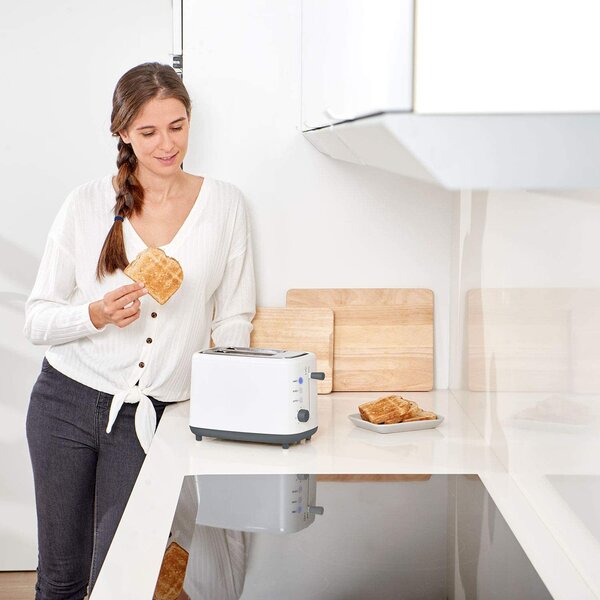 Black & Decker Tostapane 2 fette Potenza 820 Watt 7 Livelli di tostatura colore Bianco - BXTOA820E
