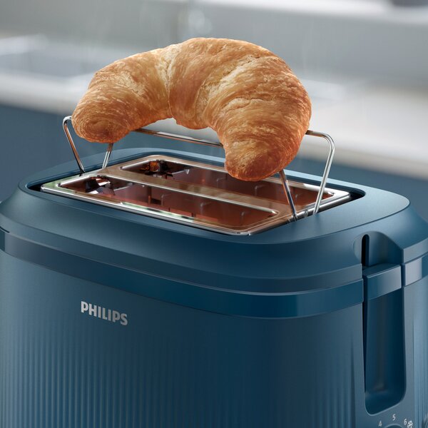 Philips Tostapane 2 Fette Potenza 830 Watt con 8 Livelli di Doratura colore Blu - HD2511/70 Serie 3000