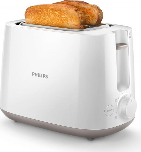 Philips Tostapane 2 Fette Potenza 830W con 8 Livelli di Doratura e Piedini Antiscivolo Daily Collection - HD2581/00