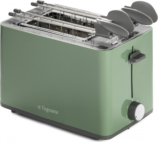 Tognana Tostapane 2 Fette Potenza 850 Watt 7 Livelli di Doratura con Vassoio Briciole colore Verde Salvia - D2DTN01IRVEA