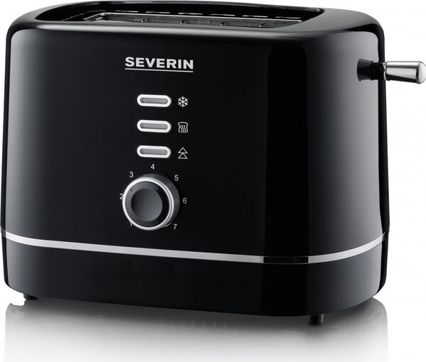 Severin Tostapane 2 Fette Potenza 850 Watt con 7 Livelli e Funzione Scongelamento colore Nero - AT 4321