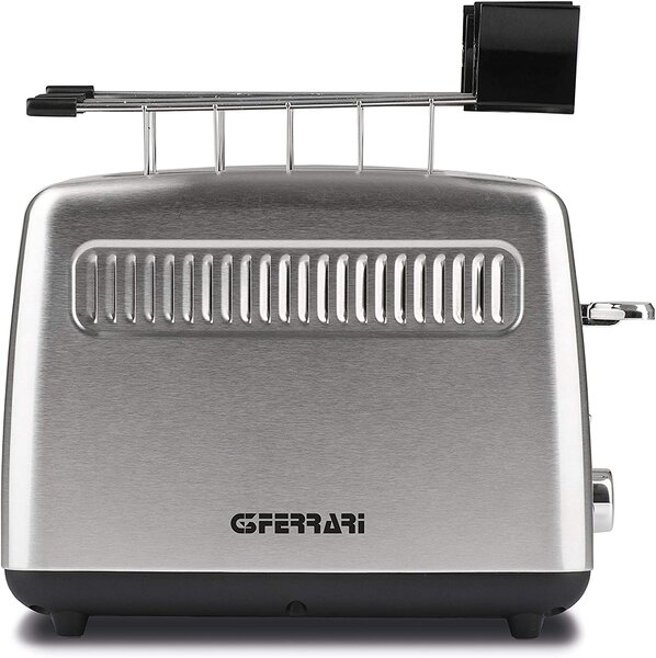 G3 Ferrari Tostapane 2 fette Potenza 920 Watt Vassoio raccogli briciole Timer colore Inox - G10064 Tramezzo