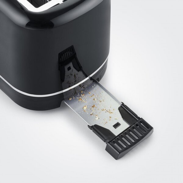 Severin Tostapane 2 Fette Potenza 850 Watt con 7 Livelli e Funzione Scongelamento colore Nero - AT 4321