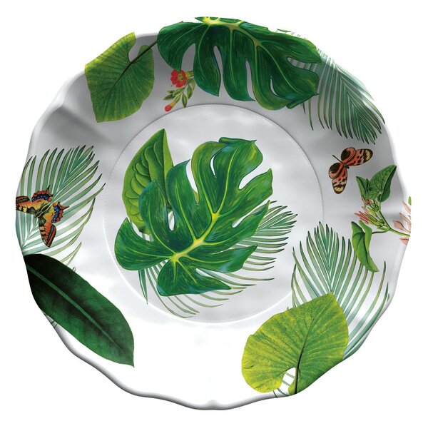 Insalatiera in melamina York Floreale Grande � 35xh7 cm certificato per l'uso alimentare