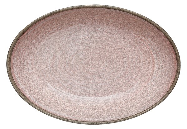 Risottiera, ovale da portata in Melamina Renna Rosa 33x23xh6,5 cm certificato per l'uso alimentare colore Rosa