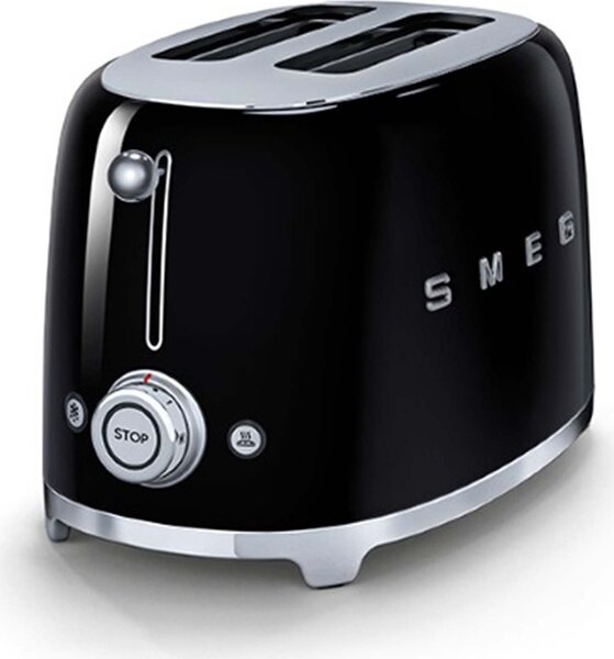 Smeg Tostapane 2 Fette Potenza 950 Watt 6 Livelli di Cottura Stile Vintage colore Nero - TSF01BLEU