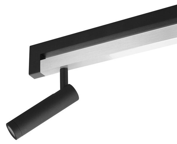Brilliant Faretto da soffitto LED Pulse, nero, 100 cm, metallo dimmerabile, Nero, Soggiorno / Sala da pranzo, Metallo, Moderno