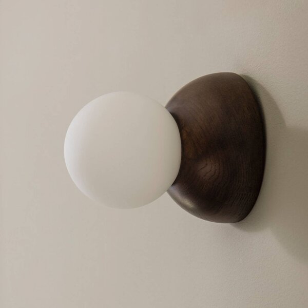 Globen Lighting Applique da parete Torrano, dimmerabile, Marrone / Ruggine, Soggiorno / Sala da pranzo, Legno, Design, Applique
