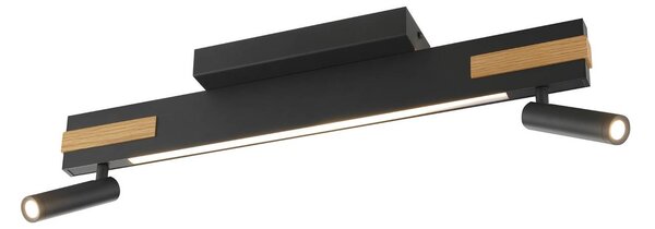 Brilliant Faretto da soffitto LED Streamline, lunghezza 60 cm, nero, a 2 luci. dimmerabile, Nero, Soggiorno / Sala da pranzo, Metallo, Moderno
