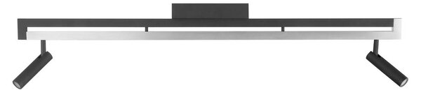 Brilliant Faretto da soffitto LED Pulse, nero, 100 cm, metallo dimmerabile, Nero, Soggiorno / Sala da pranzo, Metallo, Moderno