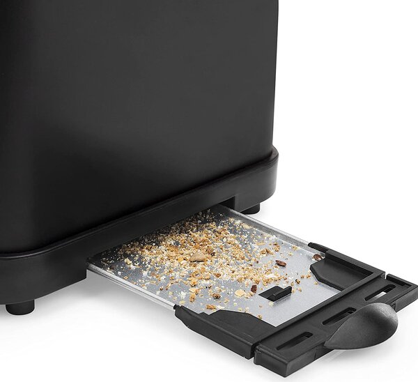 PRINCESS Tostapane 2 Fette Potenza 950 Watt Funzione scongelamento scocca in acciaio colore Nero 142396