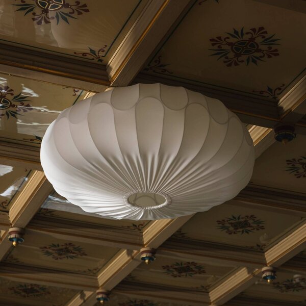 Globen Lighting Plafoniera soffitto BLADVERK, dimmerabile, Bianco / Opale, Soggiorno / Sala da pranzo, Tessuto / Stoffa / Seta, Scandinavo, Plafoniera