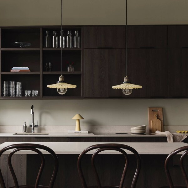 Globen Lighting Lampada a sospensione COBBLER, dimmerabile, Crema / Ambra, Soggiorno / Sala da pranzo, Vetro, Design, Lampada a sospensione