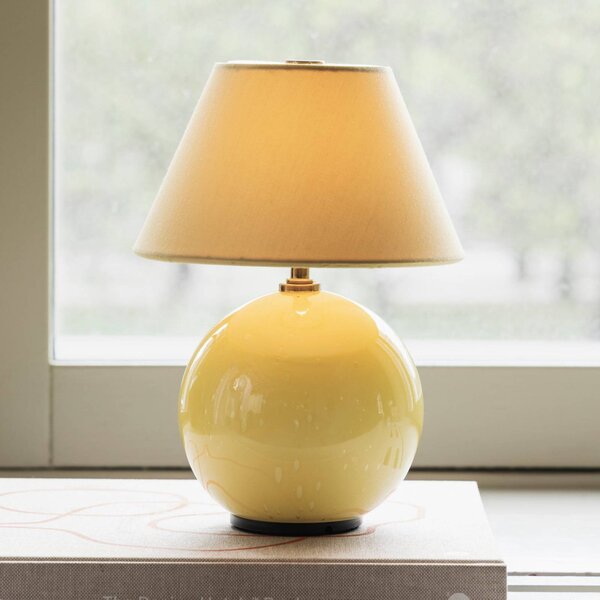 Globen Lighting Lampada da tavolo IRIS, dimmerabile, Giallo / Arancione, Soggiorno / Sala da pranzo, Tessuto / Stoffa / Seta, Lampada da tavolo