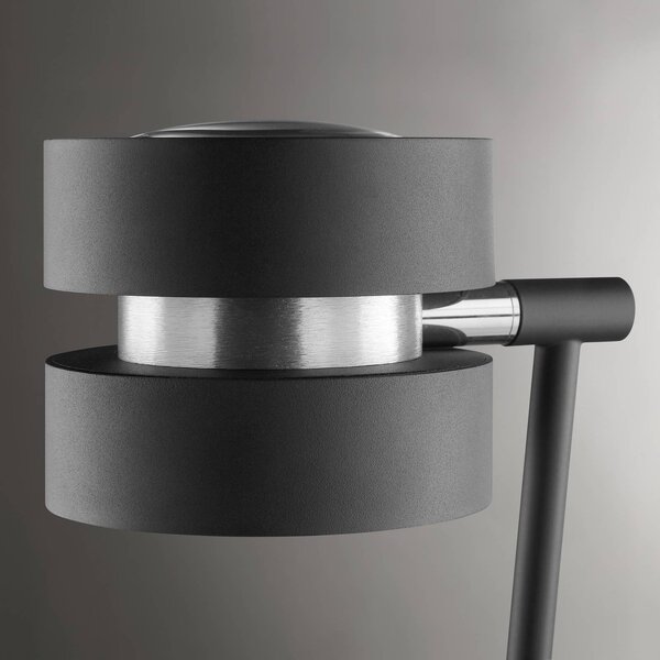 Brilliant Lampada da tavolo a LED Glow-Sphere, dimmerabile, Nero, Soggiorno / Sala da pranzo, Alluminio, Moderno, Lampada da tavolo LED
