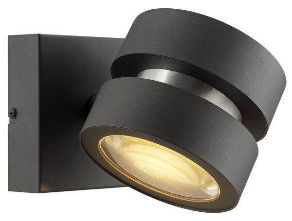 Brilliant Applique da parete a LED Glow-Sphere, dimmerabile, Nero, Soggiorno / Sala da pranzo, Alluminio, Moderno, Applique a LED