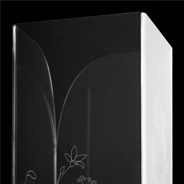 Portaombrelli Moderno in plexiglass decorazione Laser MARSIGLIA 20x50xh50 cm in vaschetta in metallo lucido