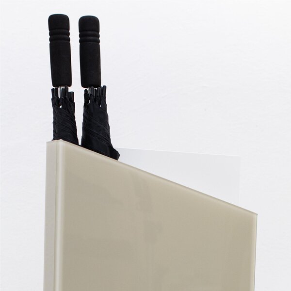Portaombrelli Rettangolare con due vaschette anche per gli ombrellini T DESIGN 30x13,5xh60 cm in plexiglass Bicolore bianco tortora