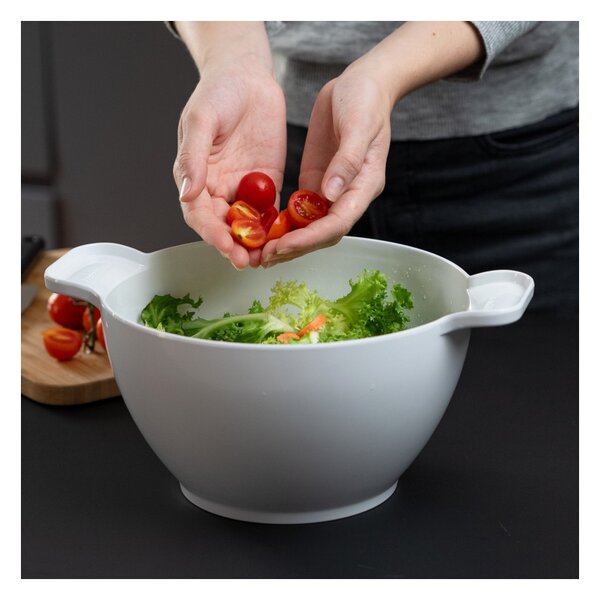 Trebonn Duo Large Rinse&Serve Verde Bianco Set Composto da Colatoio e Ciotola Diametro 24cm