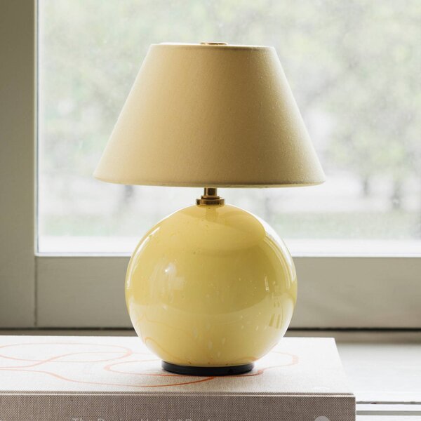 Globen Lighting Lampada da tavolo IRIS, dimmerabile, Giallo / Arancione, Soggiorno / Sala da pranzo, Tessuto / Stoffa / Seta, Lampada da tavolo