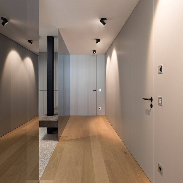 Egger Licht Clippo EP spot LED incasso, nero, 3.000K EP, dimmerabile, Nero, Studio / Ufficio, Alluminio, Moderno, Downlight