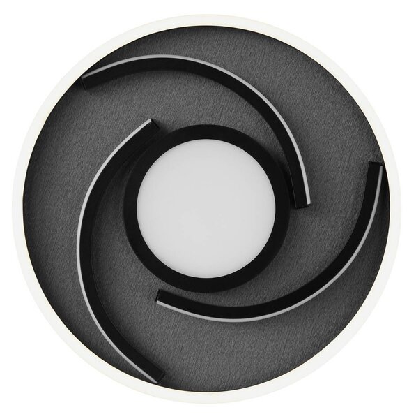 Brilliant Plafoniera a LED Hardy, Nero, Soggiorno / Sala da pranzo, Tessuto / Stoffa / Seta, Moderno, Plafoniera LED