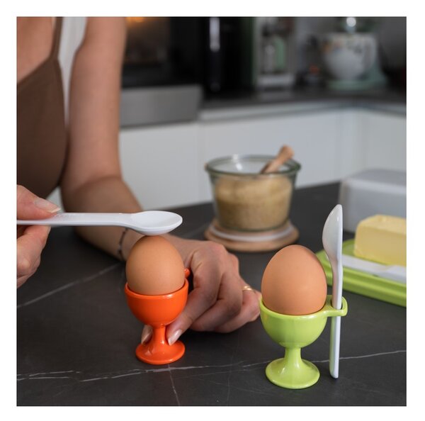 Trebonn EggCup Spoon Orange Portauovo con Cucchiaino