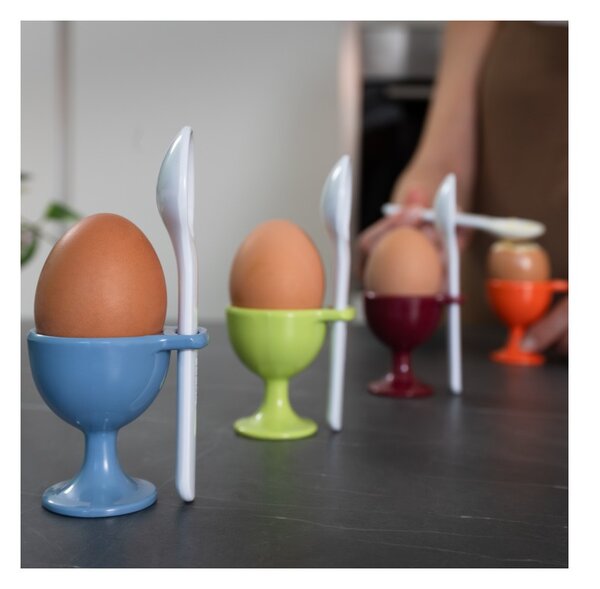 Trebonn EggCup Spoon Orange Portauovo con Cucchiaino