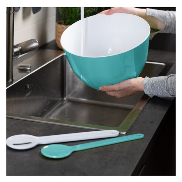 Trebonn IN Nest&Serve HarborBlue-White Set Posate Insalata Melammina Salvaspazio