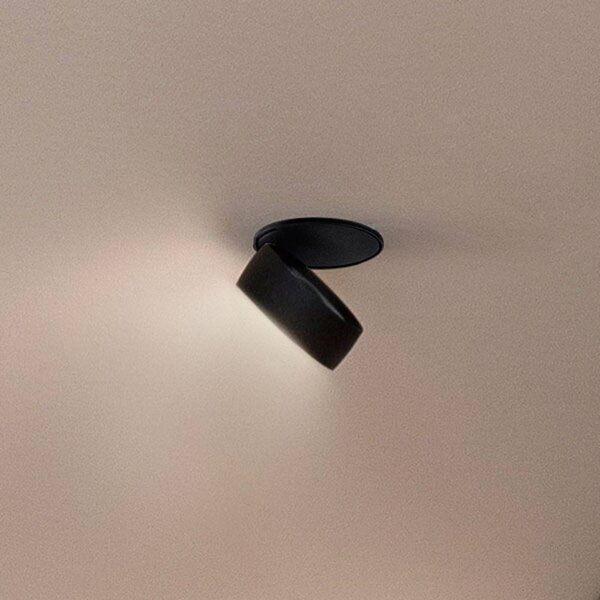 Egger Licht Clippo EP spot LED incasso, nero, 3.000K EP, dimmerabile, Nero, Studio / Ufficio, Alluminio, Moderno, Downlight