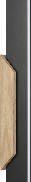 Brilliant Lampada LED da tavolo Arcus, nero/marrone, altezza 56 cm, metallo/legno dimmerabile, Nero, Soggiorno / Sala da pranzo, Metallo, Lampada da terra