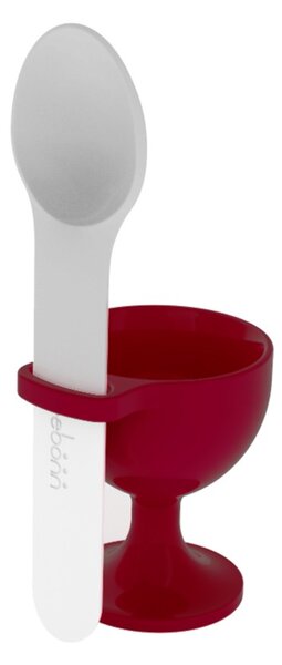 Trebonn EggCup Spoon Cherry Red Portauovo con Cucchiaino