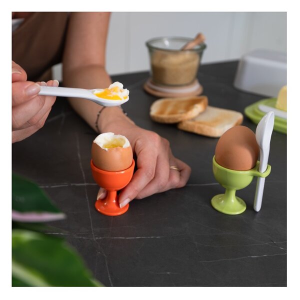 Trebonn EggCup Spoon Orange Portauovo con Cucchiaino