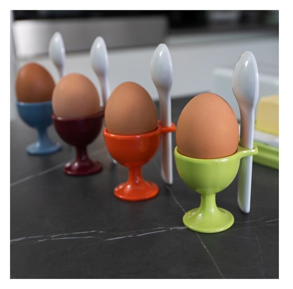 Trebonn EggCup Spoon Orange Portauovo con Cucchiaino