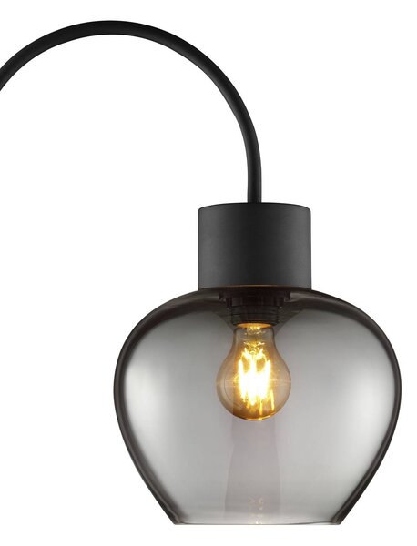 Brilliant Lampada da terra Ligari, Alluminio / Grigio / Zincato, Soggiorno / Sala da pranzo, Vetro, Lampada da terra