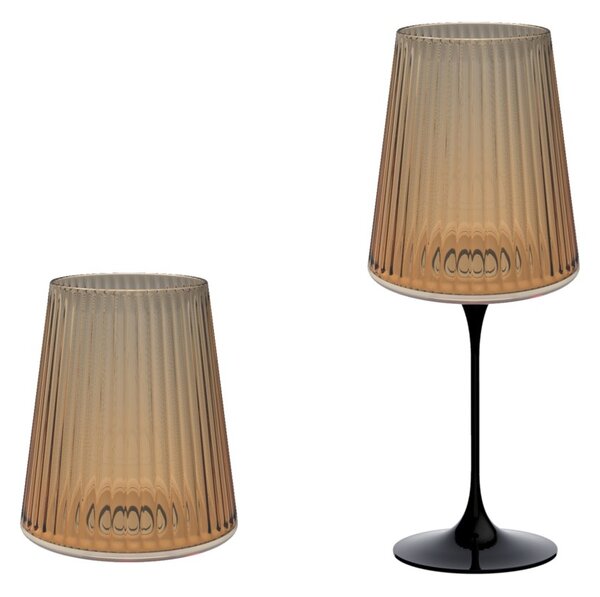 Trebonn SplitGlass Easy Amber Bicchiere Vetro Sintetico Infrangibile Finitura Cannettata