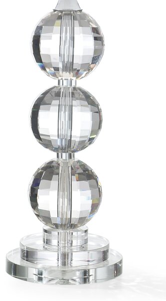 Lampada da tavolo in cristallo PIANETI H 64 cm con paralume Quadrato Colore bianco