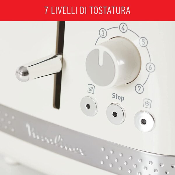 Moulinex Tostapane con pinze 2 fette Funzione arresto scongelamento riscaldamento 850 W colore Avorio - LT300AK