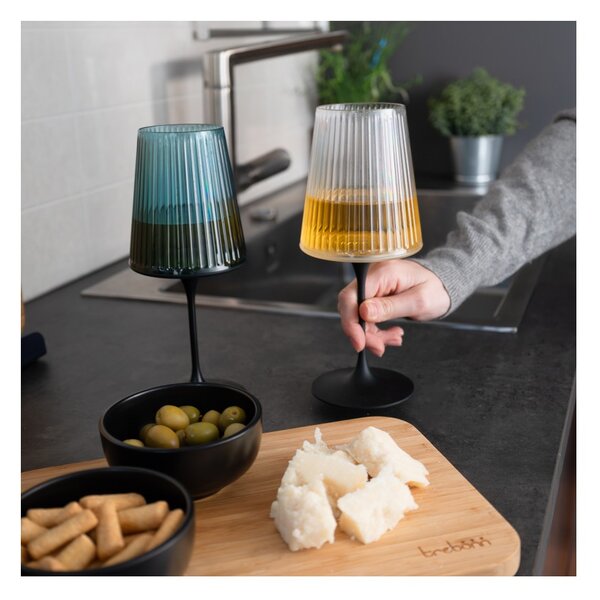 Trebonn SplitGlass Easy Amber Bicchiere Vetro Sintetico Infrangibile Finitura Cannettata