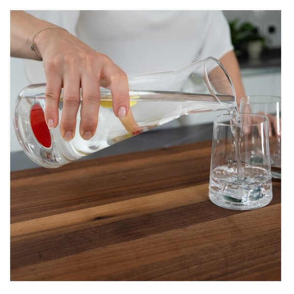 Trebonn SplitGlass Water Carafe Red Label Caraffa 1 Litro Cristallo Senza Piombo